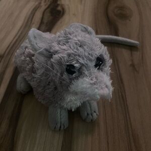 Vtg Douglas Cuddle Toys Mindy Mouse #8870 Plush 5” Gray Pink Ears USA Metal tag